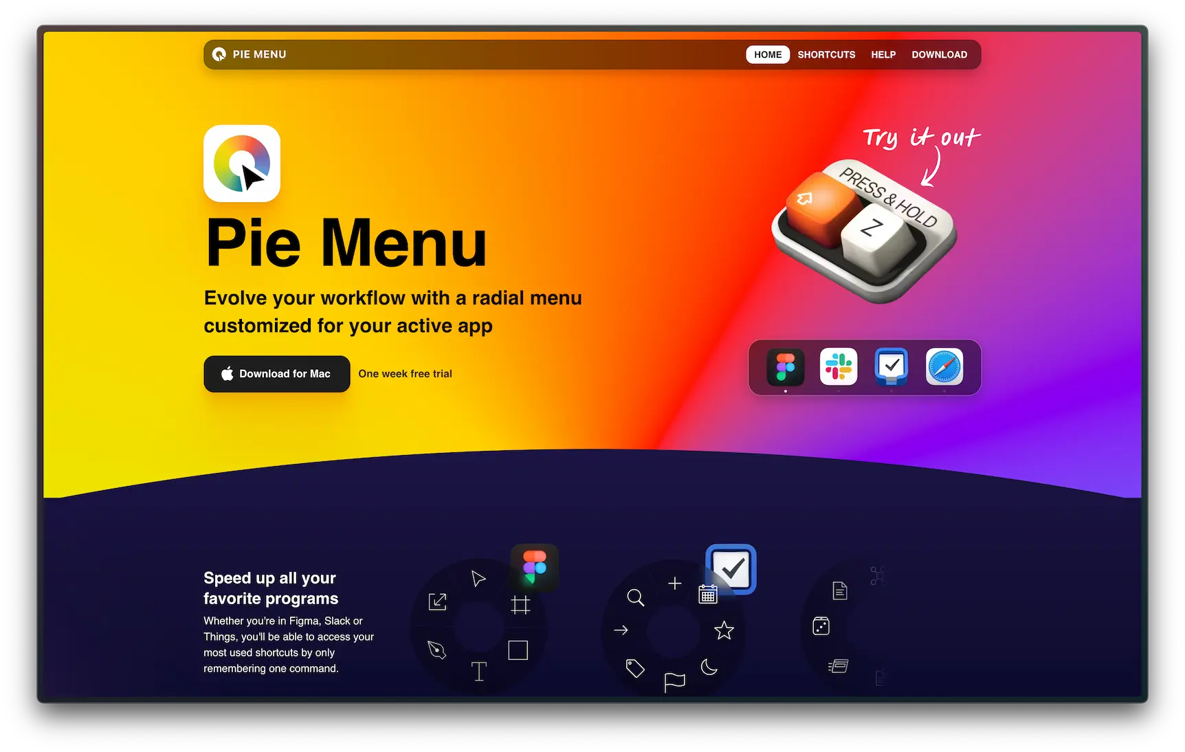 V3 of Pie Menu website